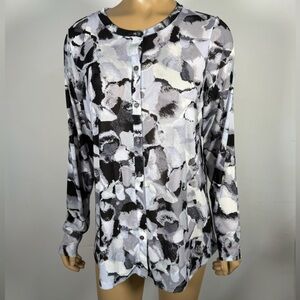 Logo by Lori Goldstein Women’s NWOT Size Large Mesh Cardigan Watercolor